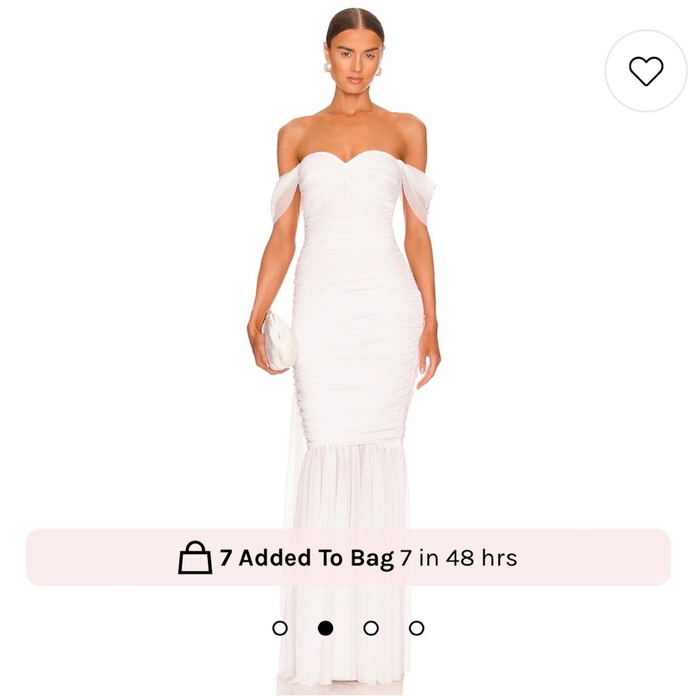 NWOT Norma Kamali Walter Fishtail Gown with Train Size M